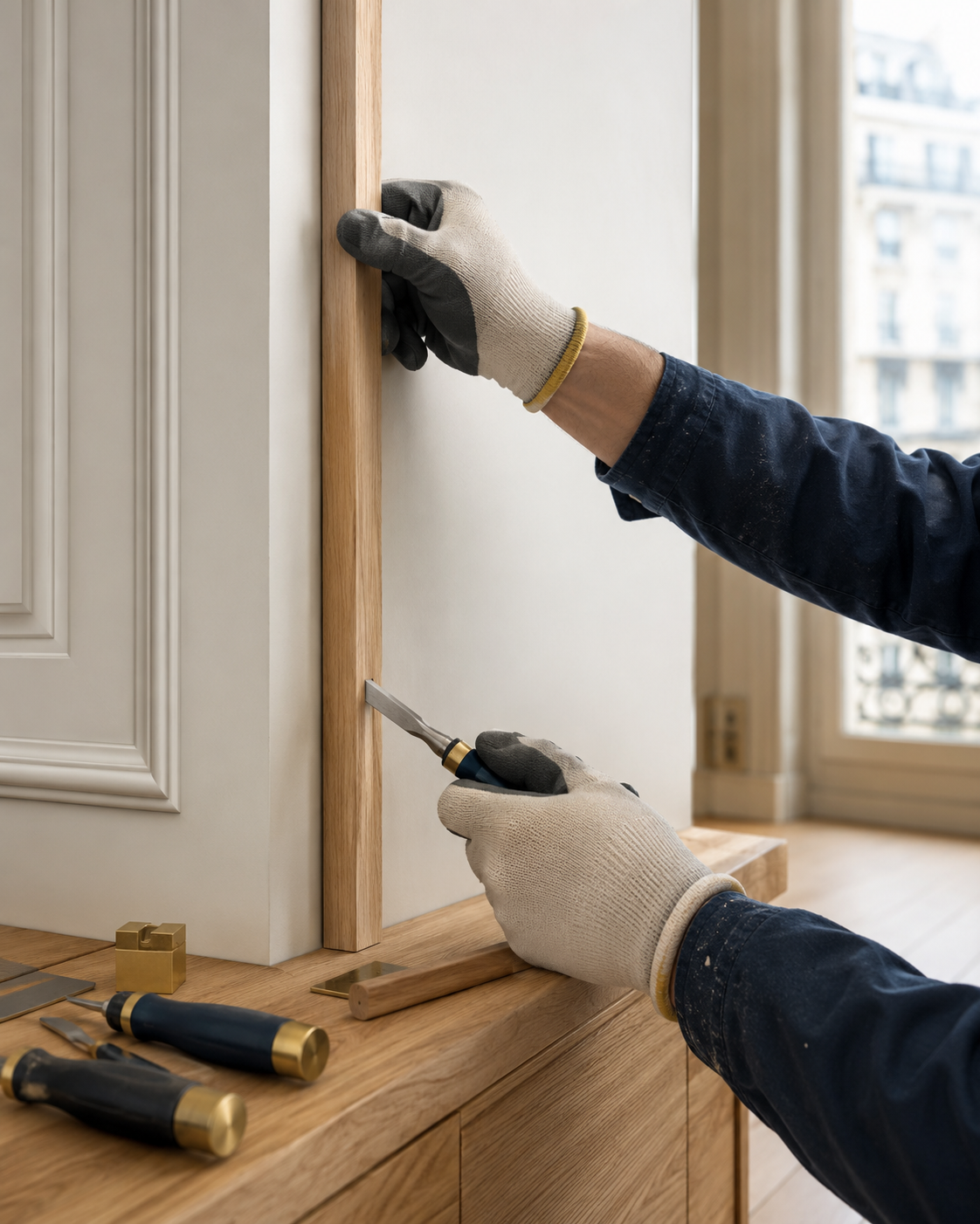 Travail de finition intérieure réalisé avec précision